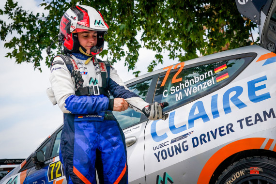 Claire Schönborn (26) ist die offizielle Pilotin des WRC Young Drivers Team