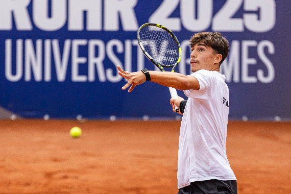 Alessio Vasquez (Louisiana State University, USA) gewinnt Bronze im Tennis