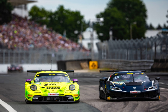 Thomas Preining gewann auf dem Norisring vor Jack Aitken (l-r)