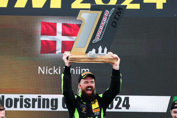 Vor einem Jahr bejubelte der Lamborghini-Pilot auf dem Norisring seinen ersten DTM-Sieg