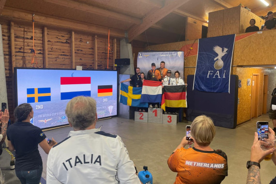 Siegerehrung Europameisterschaft Mixed Team (v.l.n.r. Marco Hepp, Juliane Radow)