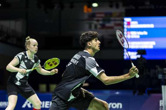 Malik Bourakkadi und Leona Michalski verlieren Viertelfinale des Mixed Badminton-Wettbewerbs