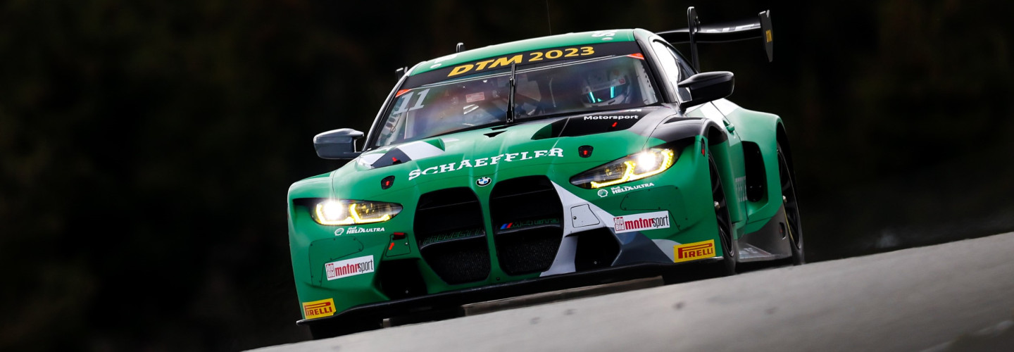 Marco Wittmann fährt den BMW M4 GT3 von Project 1 im grünen Farbdesign von Schaeffler.