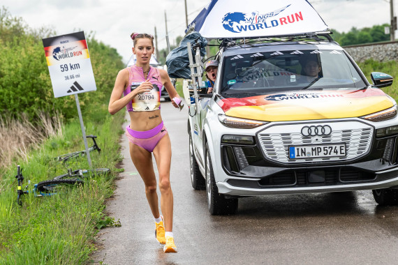 Statt einer klassischen Ziellinie gibt es das sogenannte Catcher Car