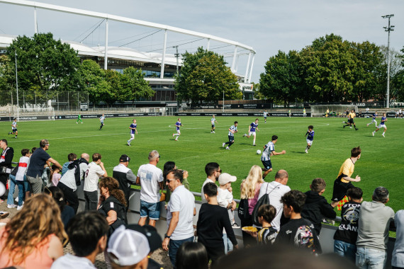 Porsche Fußball Cup 2025: Spiel um Platz fünf FC Erzgebirge Aue gegen Stuttgarter Kickers